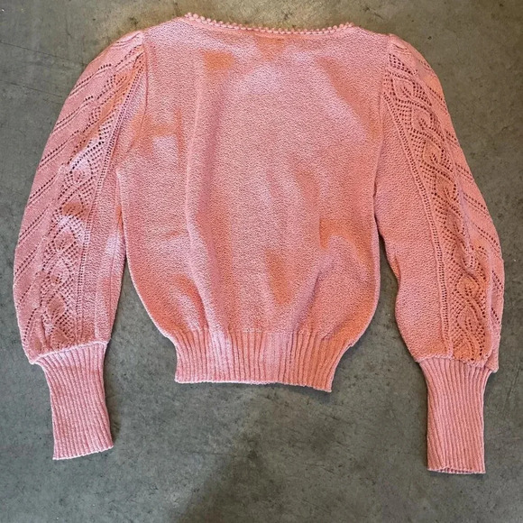 Vintage Cutesy Peach Sweater - Picture 6 of 6